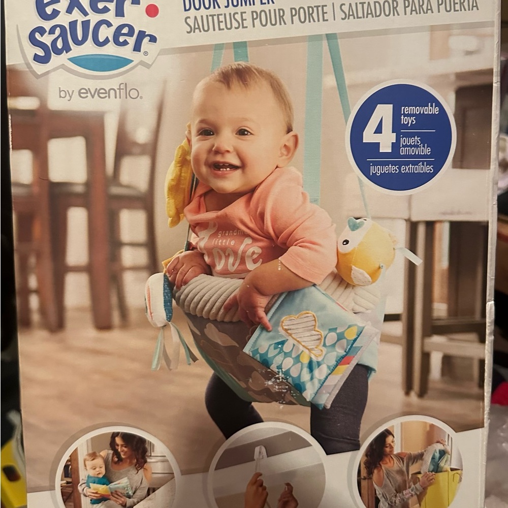 Evenflo ExerSaucer Door Jumper - Blue